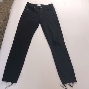 PAIGE Verdugo ankle jeans - size 24 - black - distressed